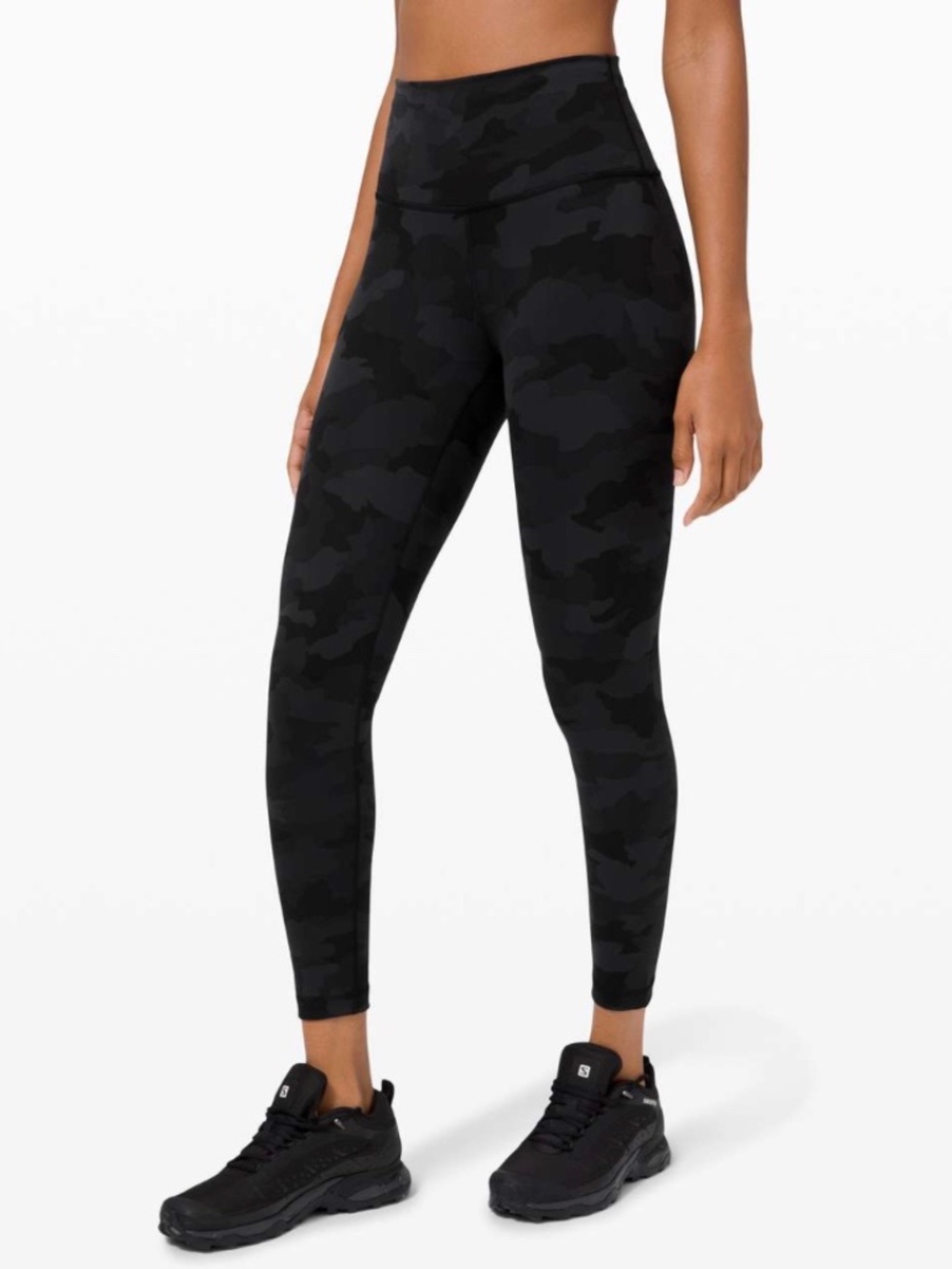 Lululemon Wunder Train High-Rise Tight 25"  - Blk Camo Deep Coal,  Size 0,  NWT